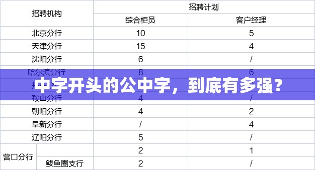 中字开头的公中字，到底有多强？