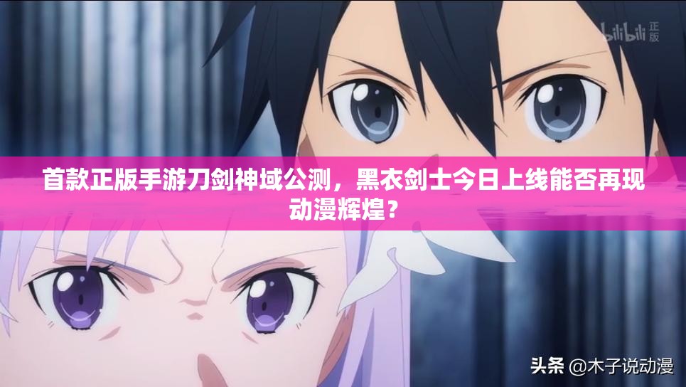 首款正版手游刀剑神域公测，黑衣剑士今日上线能否再现动漫辉煌？