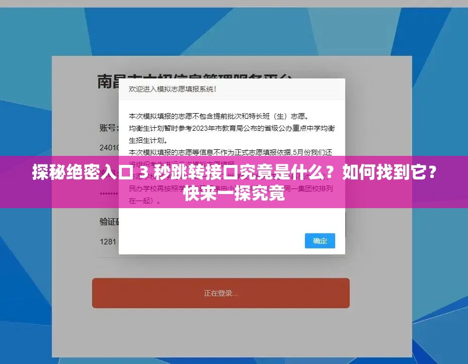 探秘绝密入口 3 秒跳转接口究竟是什么？如何找到它？快来一探究竟