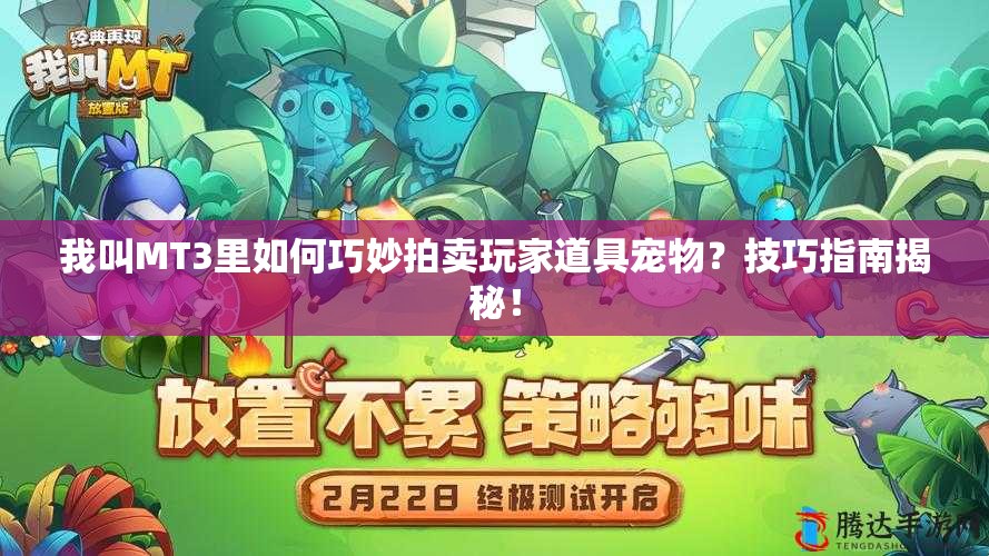 我叫MT3里如何巧妙拍卖玩家道具宠物？技巧指南揭秘！