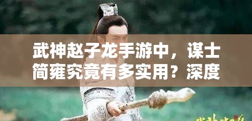 武神赵子龙手游中，谋士简雍究竟有多实用？深度分析揭秘！