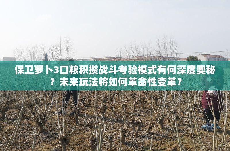 保卫萝卜3口粮积攒战斗考验模式有何深度奥秘？未来玩法将如何革命性变革？