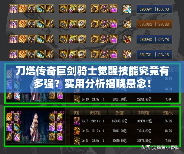 刀塔传奇巨剑骑士觉醒技能究竟有多强？实用分析揭晓悬念！