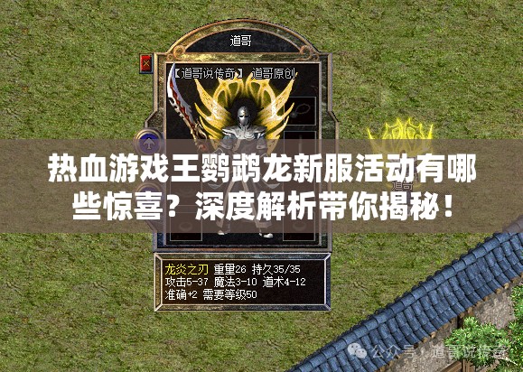 热血游戏王鹦鹉龙新服活动有哪些惊喜？深度解析带你揭秘！
