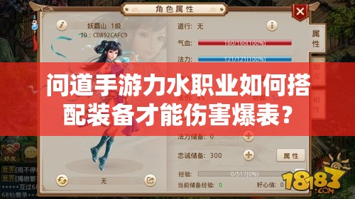 问道手游力水职业如何搭配装备才能伤害爆表？